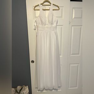Azazie white dress size 6